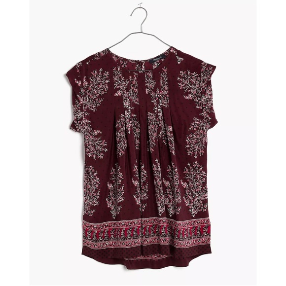Madewell Silk Garden Top In Lassi Flower - Picture 2 of 5